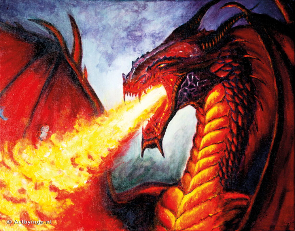 Artbyinge; Kunst; Creative; Acryl; Art; Expositie; Dragon; Animal;