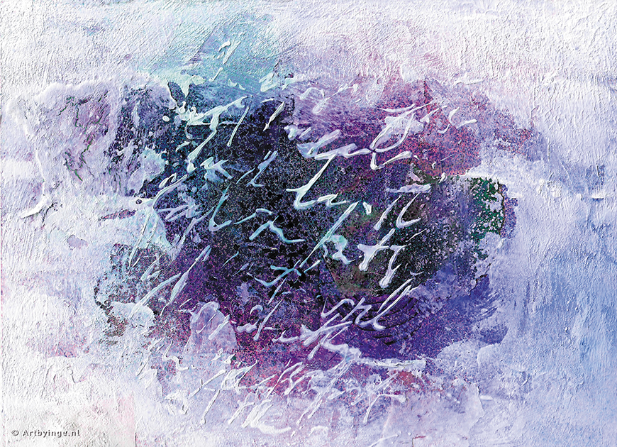 Artbyinge; Kunst; Creative; Acryl; Art; Expositie; Mixed Media; Purple; Abstract